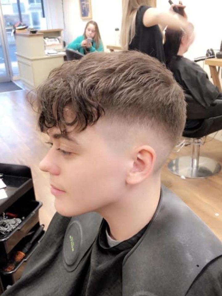 short shaved hair
